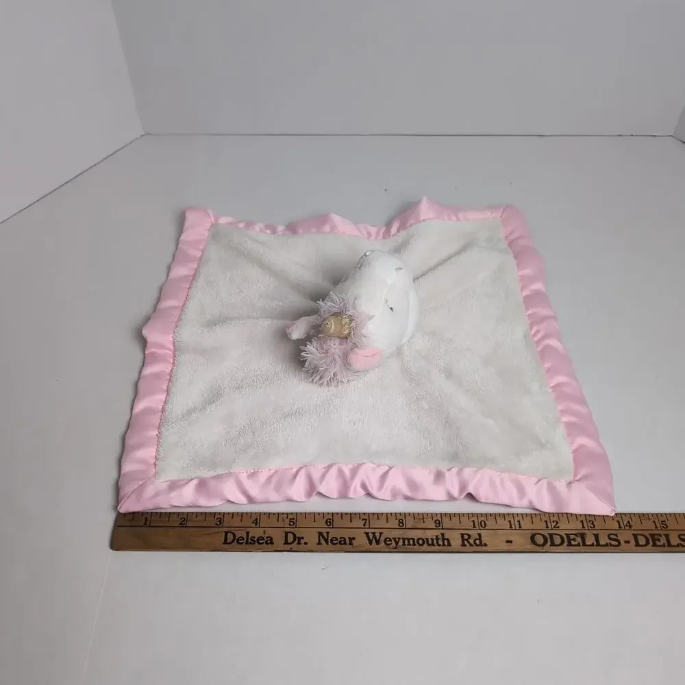 Carter's Unicorn Lovey Plush Security Blanket Stuffed‎ Animal Baby Pink White